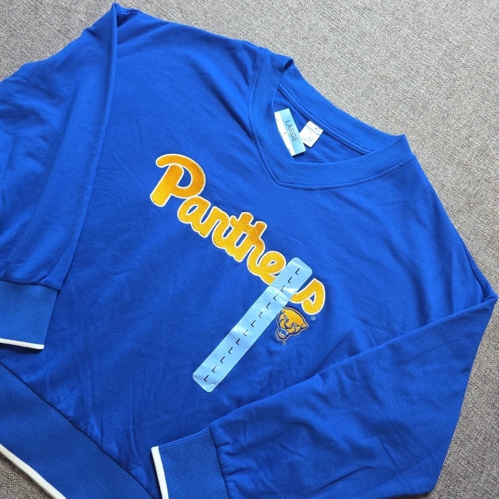 Liv Casual Pittsburgh Panthers Womens Sweatshirt  Blue Large Pullover